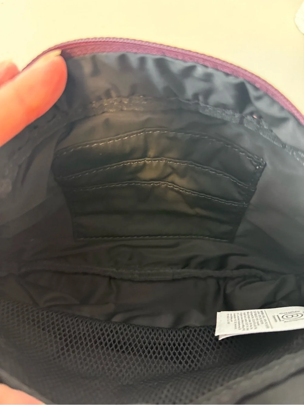Athleta All About Large Crossbody Belt Bag Plum Purple Nylon Travel Festival